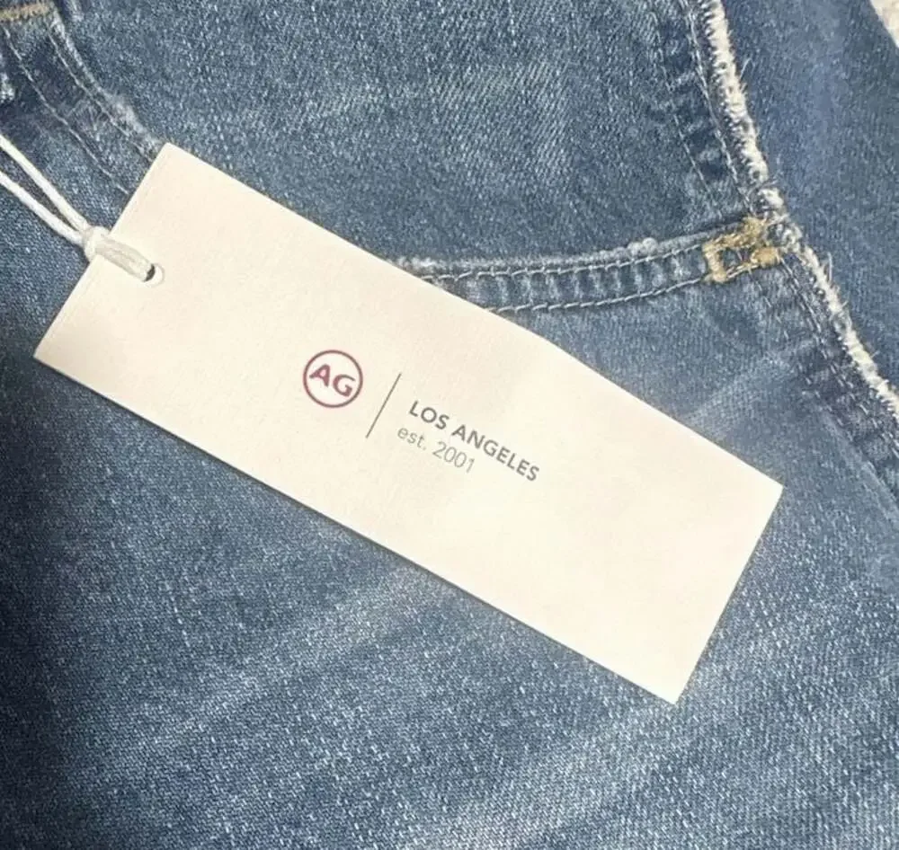 AG Jeans Adria Paneled Frayed Jeans